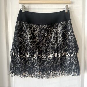 Ann Taylor Lace Fringe Mini Skirt